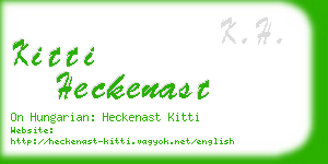 kitti heckenast business card